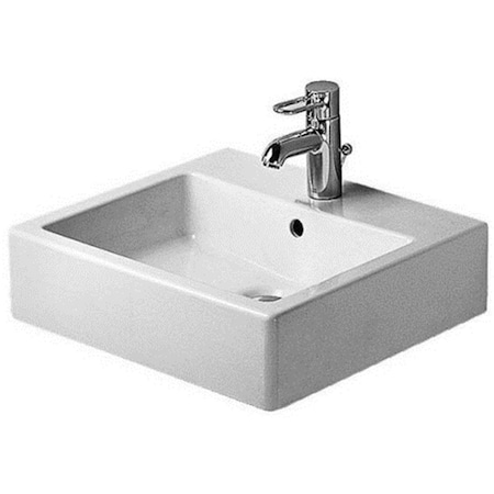 Procomfort 454500000 Vero Wall Mount Bathroom Sink with Overflow and 1 Tap Platform - White PR3316184